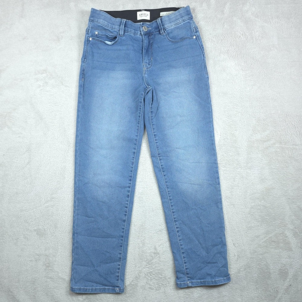 Angels Everluxe Lift Straight Ankle Jeans Womens 4/27 Blue Light Wash Stretch